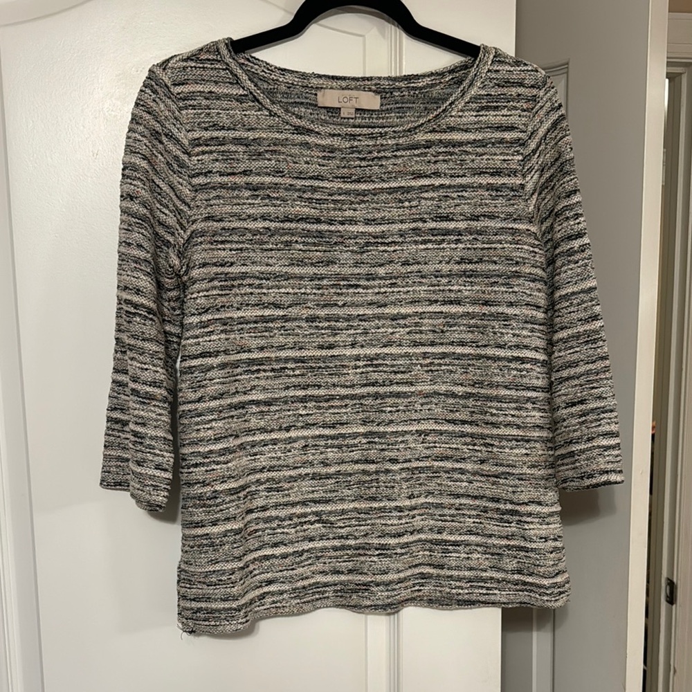 LOFT Striped Knit Top